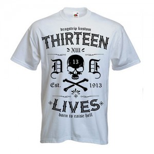 Dragstrip Clothing Street Thirteen Lives White T`shirt